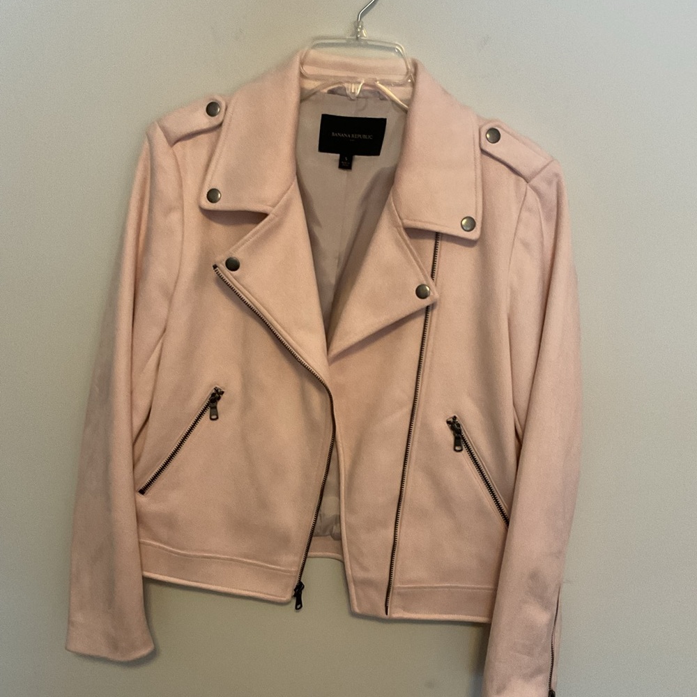 Banana Republic Light Pink Suede Jacket - Picture 2 of 6